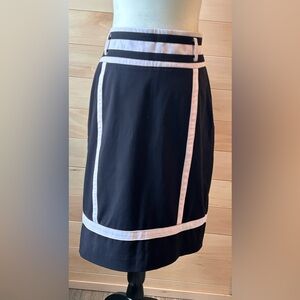 WORTHINGTON SIZE 14 black light pink trim  Barbie core colorblock officewear